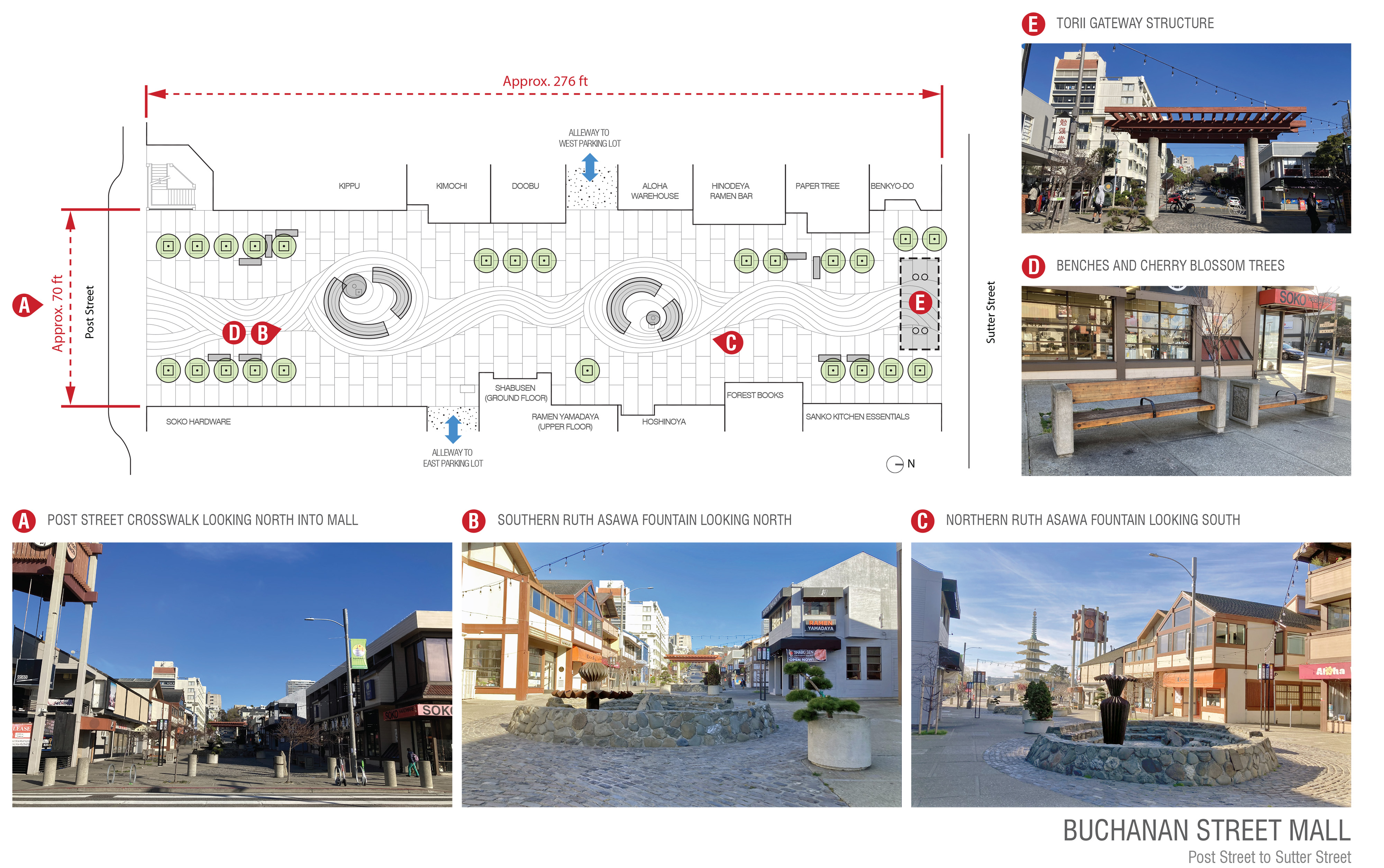 schematic of Buchanan Mall