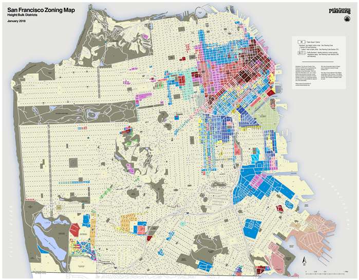 San Francisco Zoning Map Zoning Height And Bulk Districts | Sf Planning