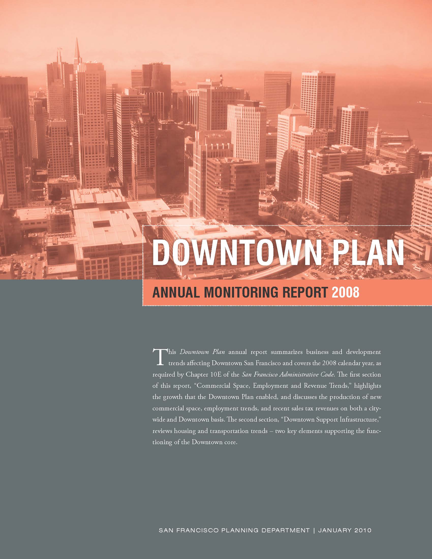 Cover Image for the Downtown Plan Monitoring Report 2008