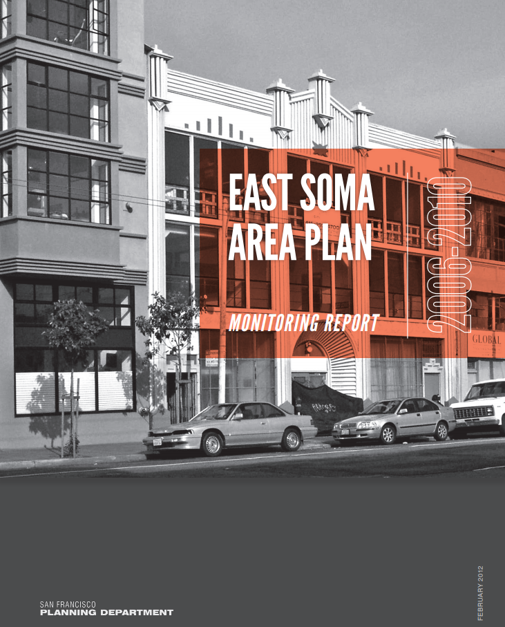 Cover Image for the East SoMa Area Plan Monitoring Report