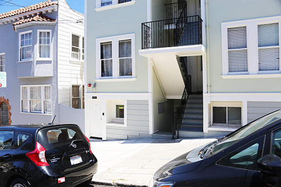 Exterior entrance of an Accessory Dwelling Unit
