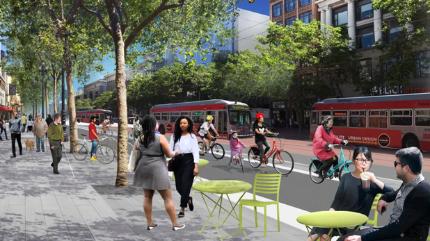concept image of Market Street streetscape