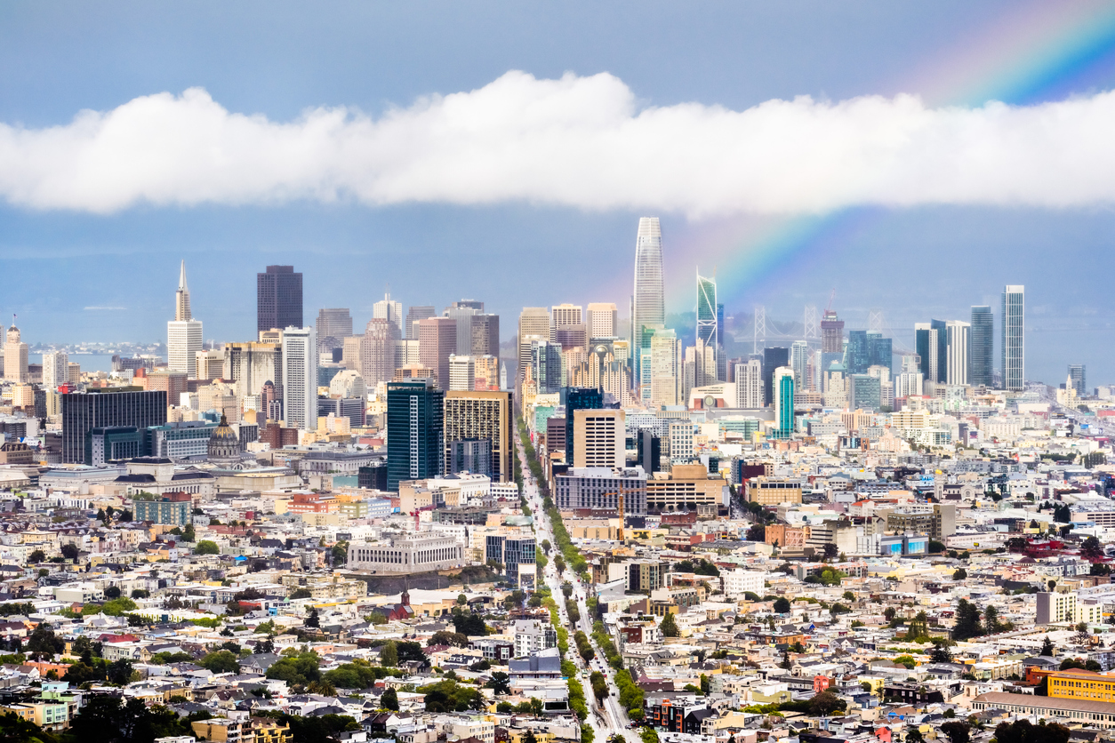 Aerial view of San Francisco's Downtown