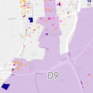 detail of district 9 map