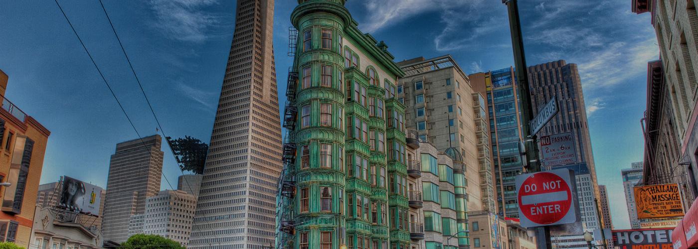 View of Columbus Ave with Transamerica Building