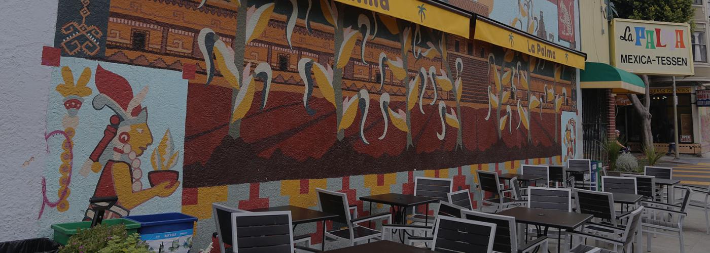 Photo of Mission Mural on the side of a building in the Mission District