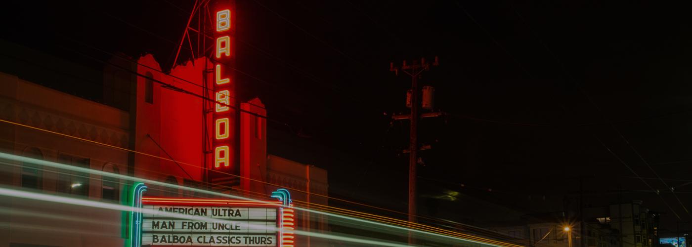 Photo of Balboa Theater at night
