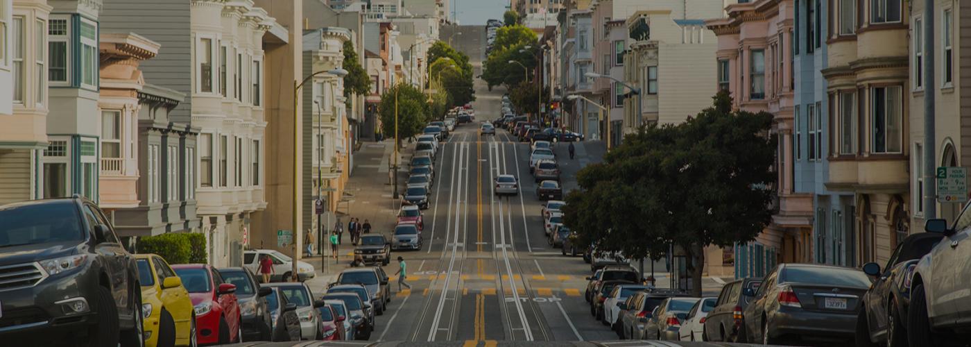 View of Hyde Street looking towards Pacific Street