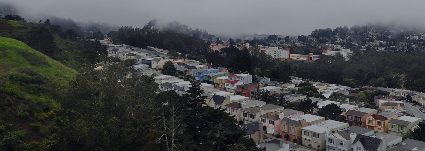 View of homes from the Twin Peaks summit