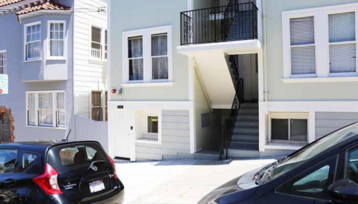 Exterior entrance of an Accessory Dwelling Unit