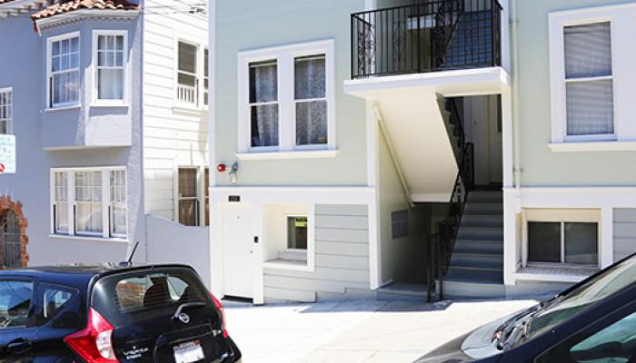 Exterior entrance of an Accessory Dwelling Unit