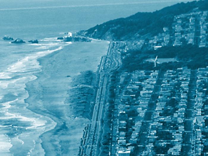 aerial view of San Francisco coastline
