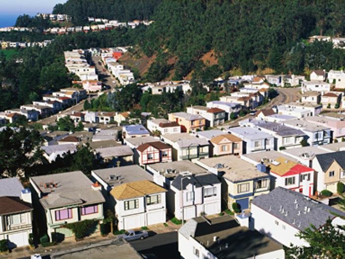 view of colorful houses on Twin Peaks