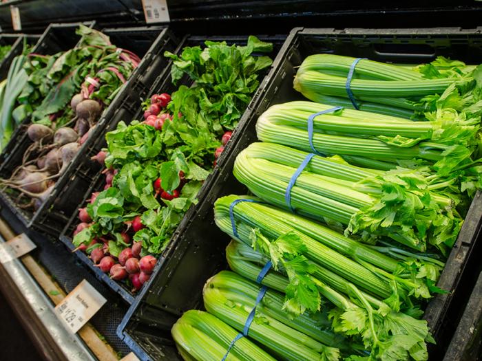 Vegetables at a a grocery store