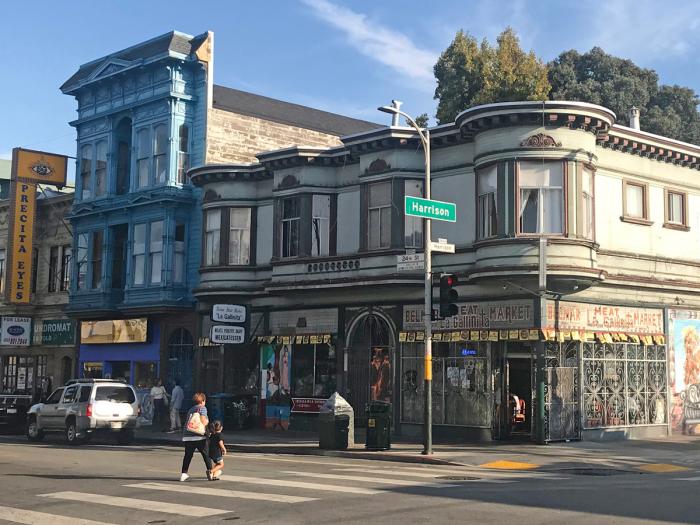 view of colorful buildings