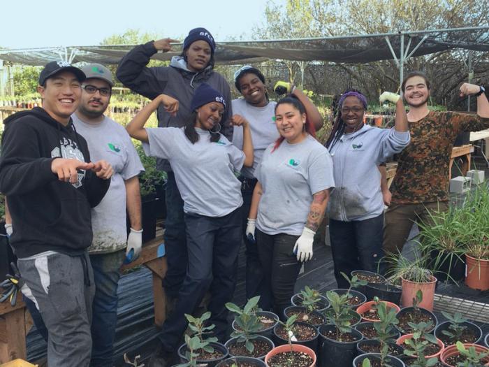 Young members of SF Conservation Corps and Literacy for Environmental Justice